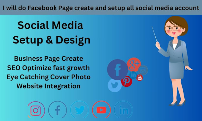do facebook page create and setup all social media account