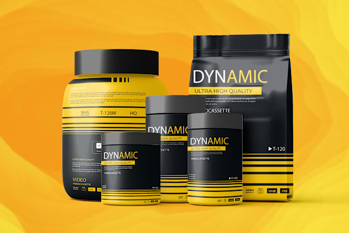 design product packaging and label with 3d mockups