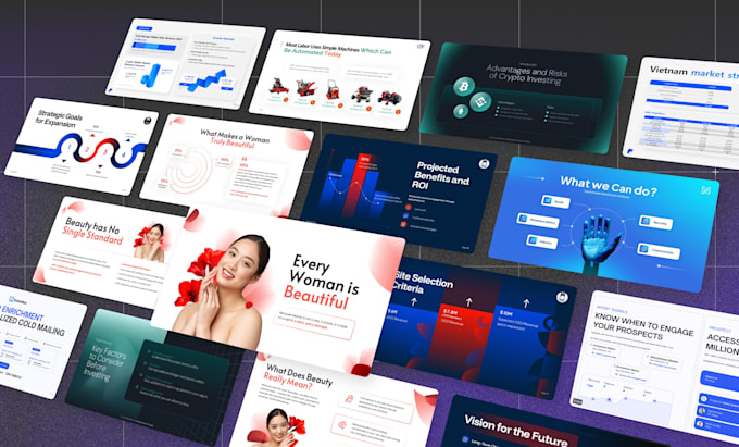 redesign professional pitch decks and business presentations