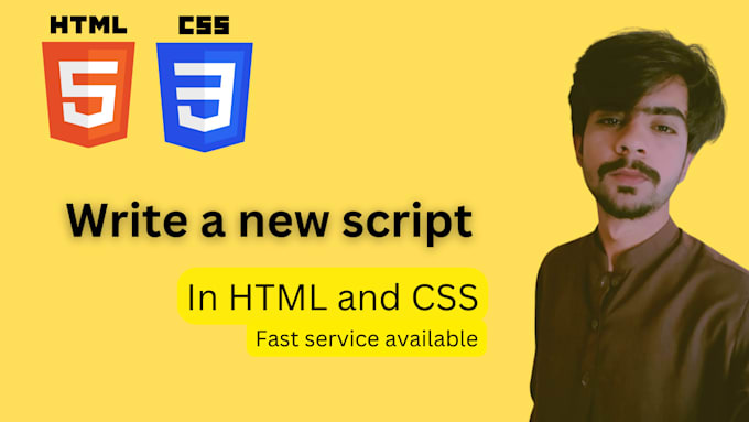 Do any script in html and css by Ahmaddab01 | Fiverr