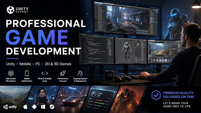 develop single player game and multiplayer game at affordable price