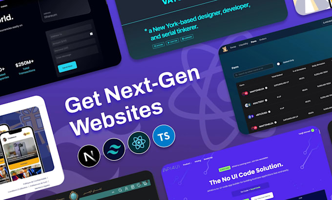 Develop react js next js website with tailwind css by Muhammedquresh ...