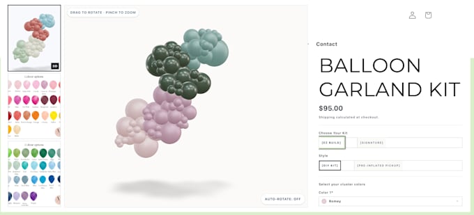 create wordpress shopify websites and add 3d models