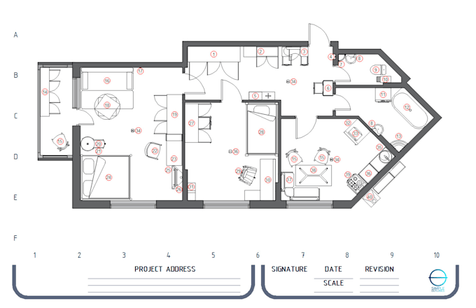 Convert pdf jpeg sketch to dwg by Den_simpleo | Fiverr