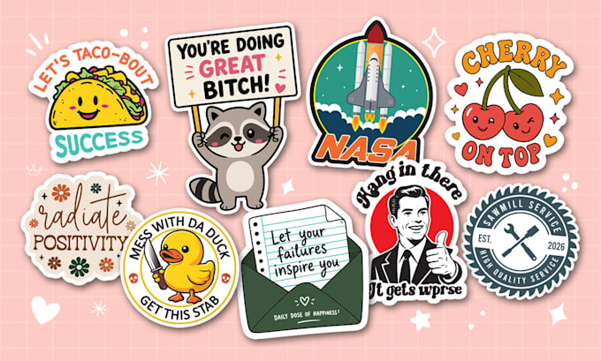 design custom cute stickers for your business