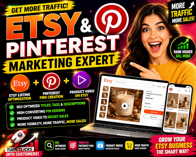 be your etsy and pinterest marketing manager