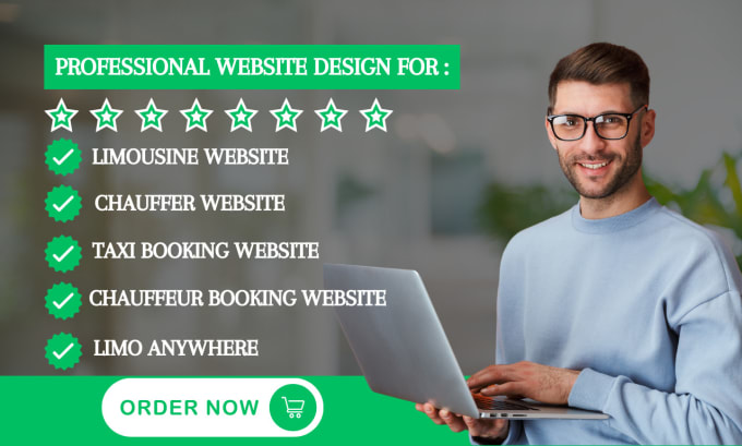 Design chauffeur website limousine and taxi booking website on wix