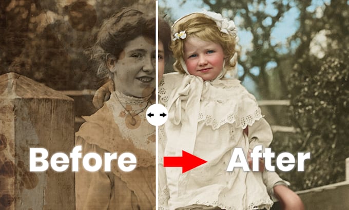 restore old photos and repair damaged images