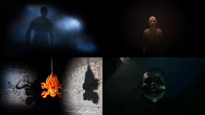 create scary and creepy logo intro