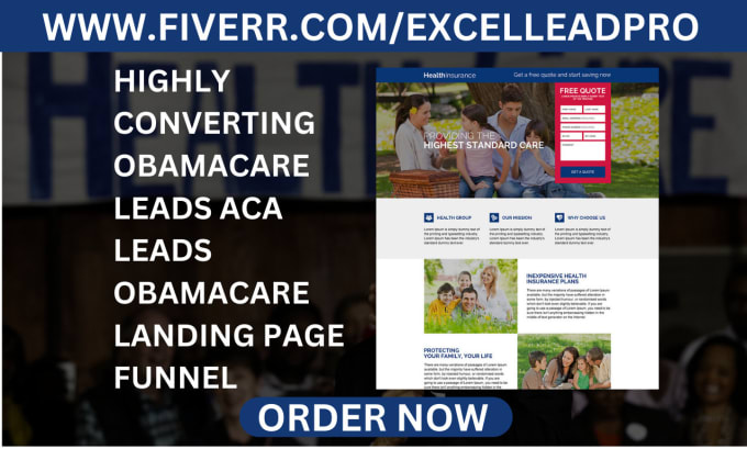 generate hot exclusive obamacare leads aca leads obamacare landing page funnel