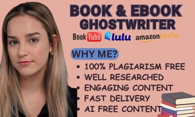 I will expertly do ebook writing, ghostwriting as your ebook writer, ebook ghostwriter