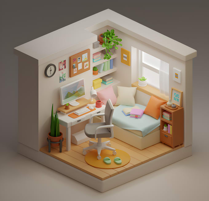 Model simple 3d object by Tahorin_art | Fiverr
