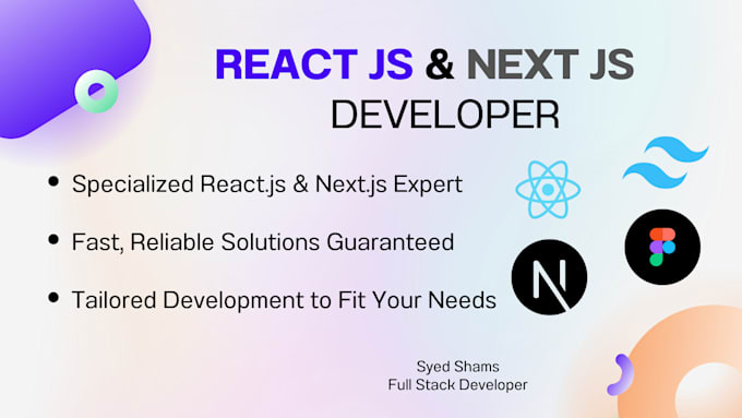 be your expert react js, next js or a full stack developer