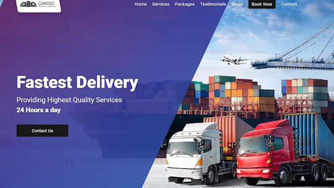 design logistics website, dispatch, freight, moving company website
