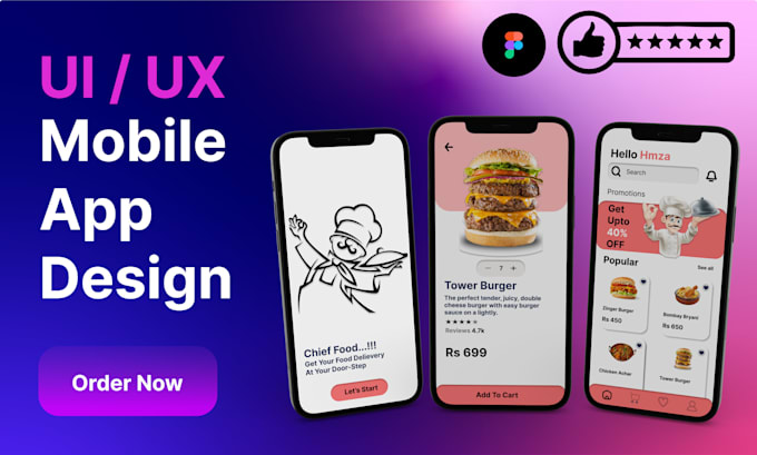 Create web and mobile app ui ux design by using figma within 24 hour by ...