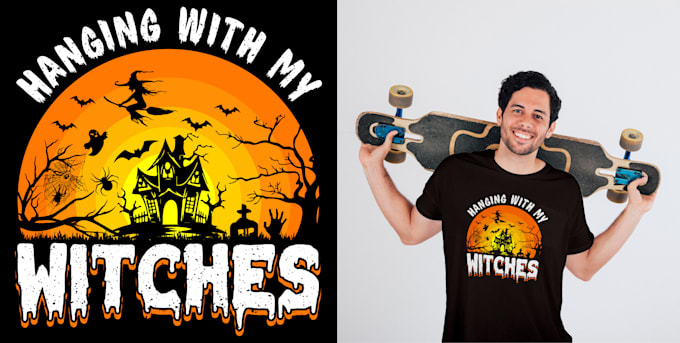 create halloween t shirt designs for various pod redbubble, teespring, etsy