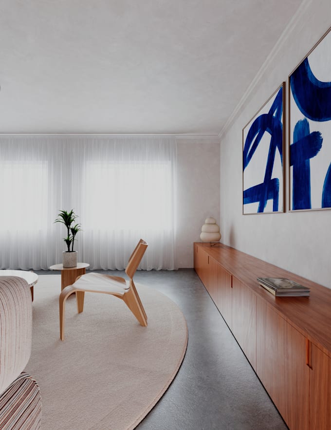 do highquality 3d photorealism image for your interior