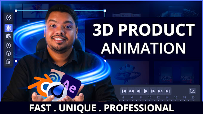 create a unique 3d tech product animation