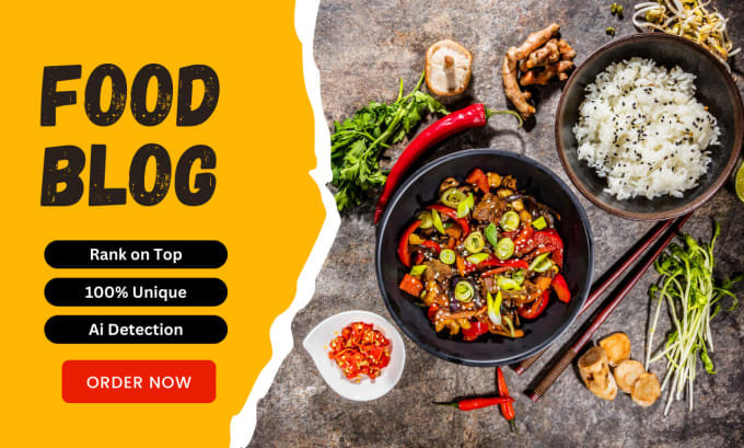 write recipe articles and food blogs for you