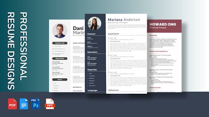 do creative infographic design and cv resume design