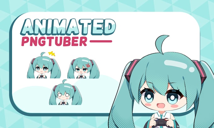 make cute chibi animated pngtuber or gif tuber