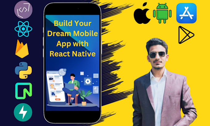 develop react native apps with modern UI UX for ios, android