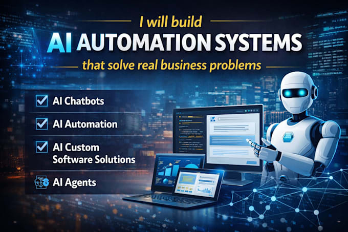 build ai automation systems, chatbots, agents, dashboards, custom software
