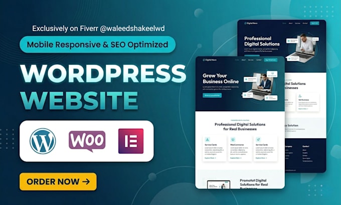design or redesign your business website as wordpress website developer