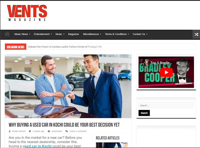 write and publish articles on myself author website ventsmagazine,com instant