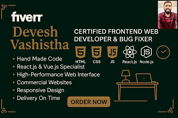 design a responsive wesites and bug fixing
