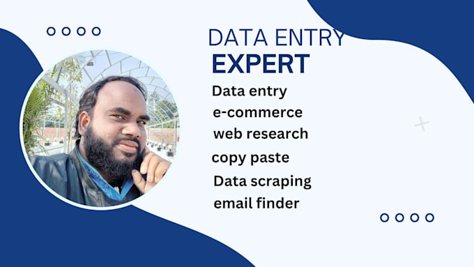 first class data entry, copy paste, typing  job