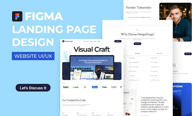 design a high converting landing page UI UX in figma