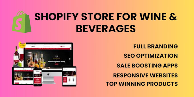 design shopify store wine website wine store and dropshipping