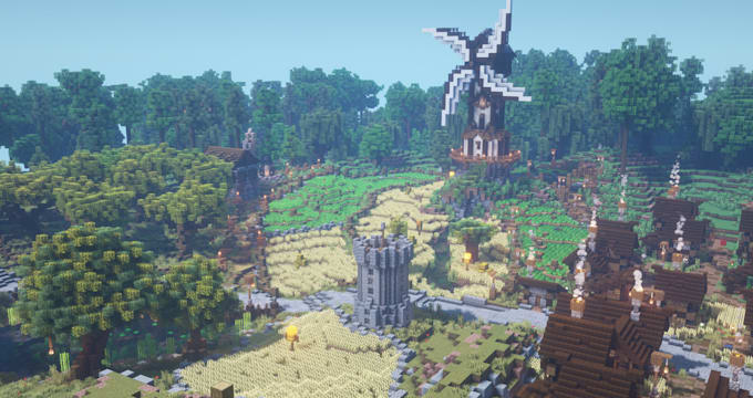 Create a minecraft build or landscape by Zguaapo Fiverr