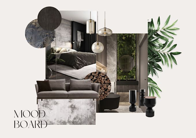 create interior design boards with shopping list