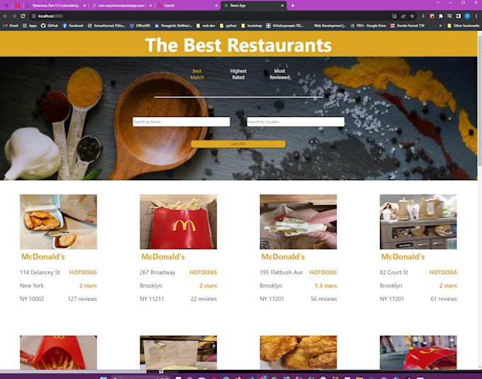 React single page website by Panos ele Fiverr
