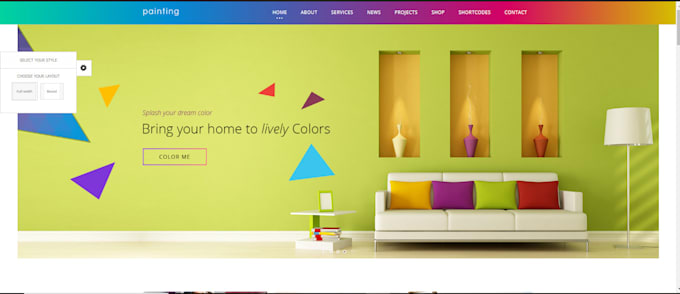 create painting and renovation construction company website