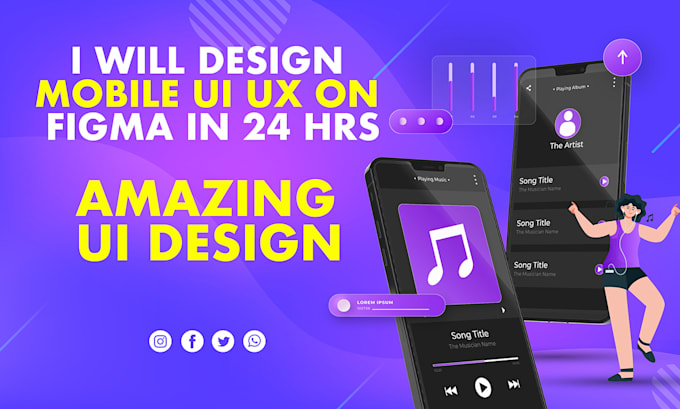 Design mobile ui ux using figma in 24 hrs by Dev_ahmadnadeem | Fiverr