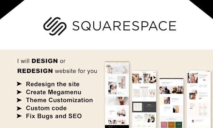 design and develop your site on squarespace