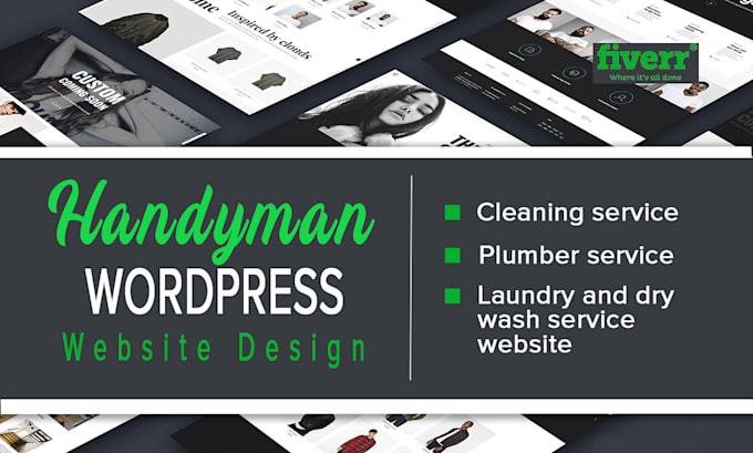 build cleaning, plumbing, or handyman wordpress website modern fast SEO ready