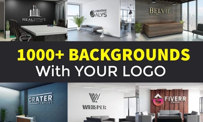 professional virtual zoom background with custom logo design
