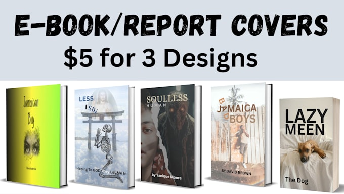 create an eye catching ebook or kindle cover with bonus