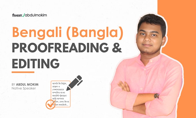 proofread and edit your bengali or bangla texts