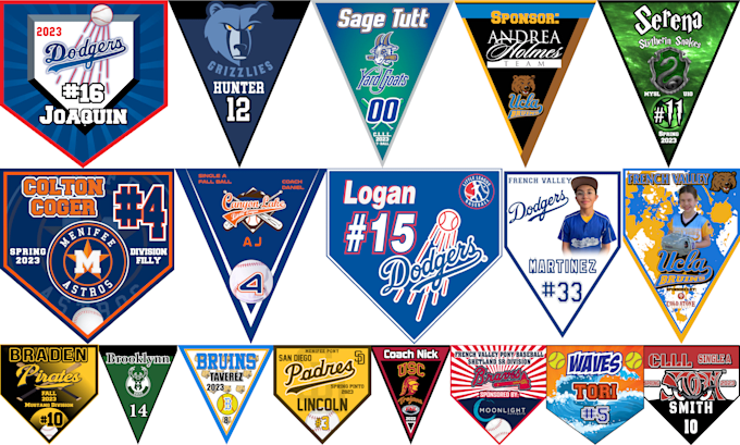 design home plate or triangle pennants