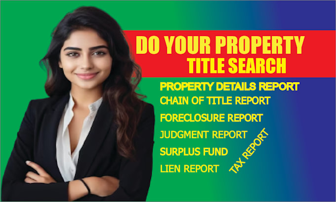 provide property title search, surplus fund