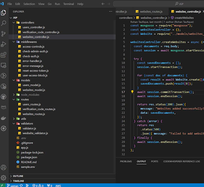 develop nodejs express rest apis and scalable backends