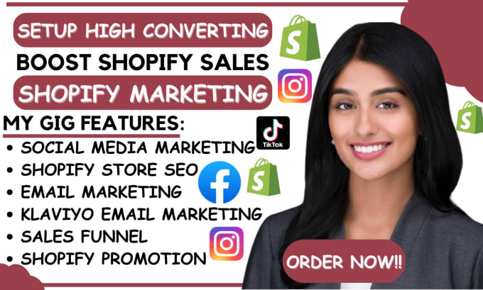 do complete shopify marketing solutions, dropshipping store, and boost sales