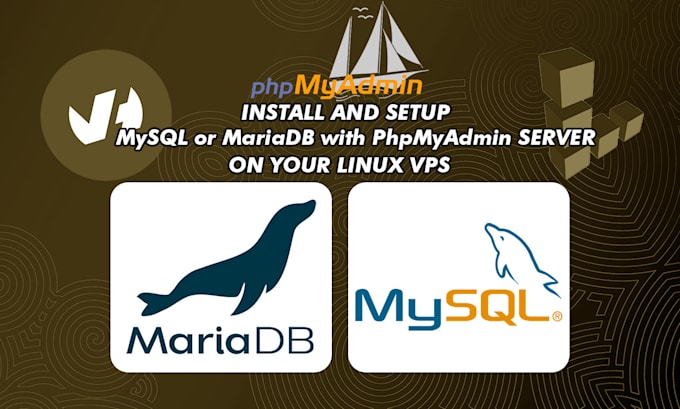Instale la base de datos mysql o mariadb con phpmyadmin en su vps