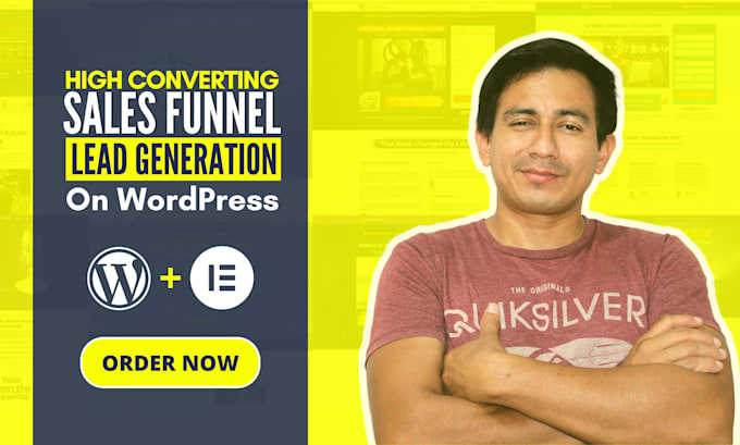 create high converting landing page or sales funnel for lead generation