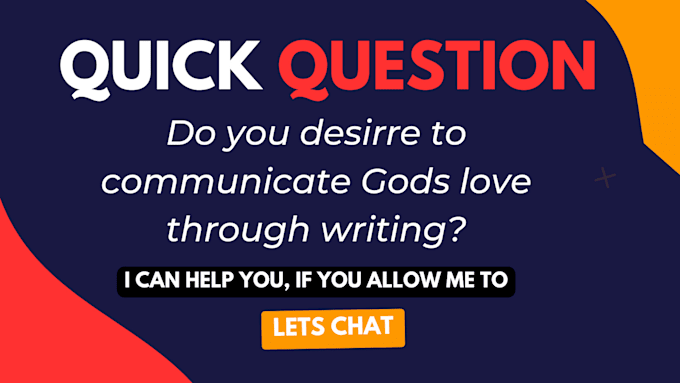 write christian scripts, articles, devotionals and ebook